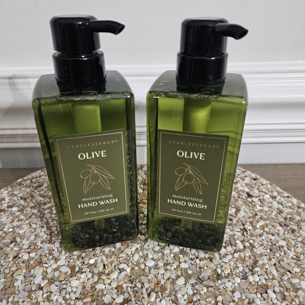 (2-PACK) Pearlessence OLIVE Moisturizing Hand Wash Liquid Soap w/ Pump 20 oz New